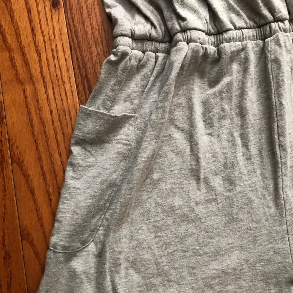 T&C Sleeveless Romper Heather Gray Cotton Summer Jumpsuit Girl’s Size XL (14-16)